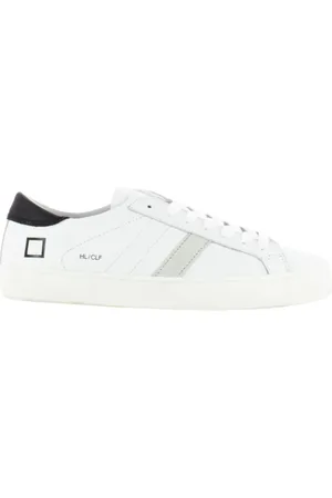 D.A.T.E. Skor, Herr, 40 EU, Läder, Vita Läder Logotyp Sneakers