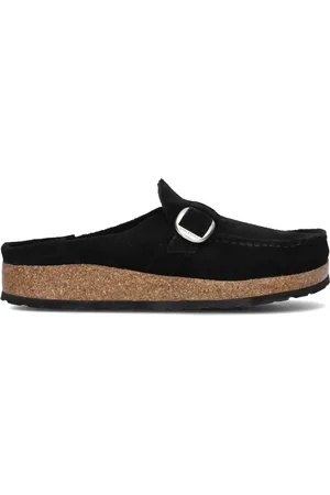 Birkenstock Skor, Dam, 36 EU, Mocka, Svarta mocka slip-in tofflor