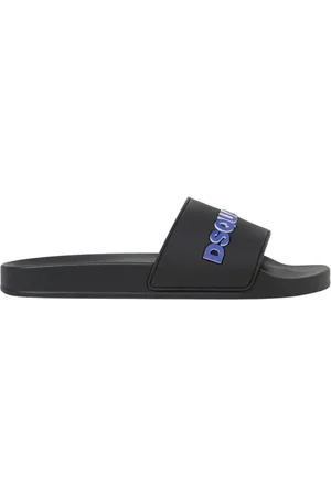 Dsquared2 Skor, Herr, 41 EU, Blåa Gummislides med Logo
