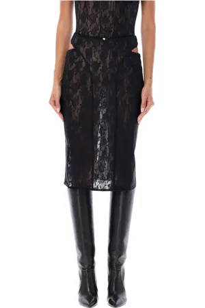 MISBHV Kjol, Dam, S, Svart Spets Cut-Out Midi Kjol