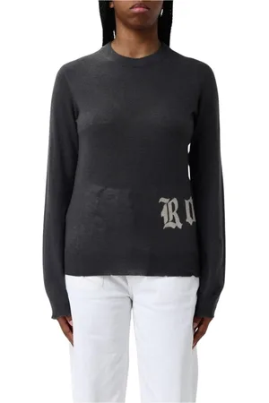 Zadig & Voltaire Stickade tröjor & koftor, Dam, L, Grå Cashmere V-Neck Sweater