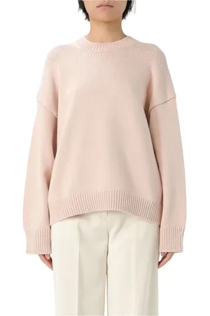 THEORY Stickade tröjor & koftor, Dam, XS, Rosa Crew Neck Stickad Tröja