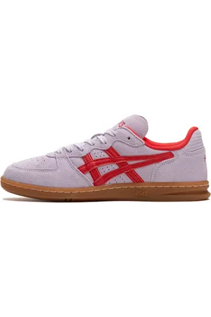 Asics Skor, unisex, 46 1/2 EU, Mocka, Skyhand OG Orchid Husht Flame Scarlet