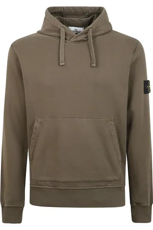 Stone Island Sweatshirts & Hoodies, Herr, S, Bomull, Huvtröja i bomull med känguruficka