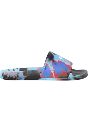 Msgm Skor, Herr, 44 EU, TieDye Mönster Gummislides Sandaler