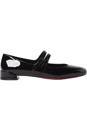 Christian Louboutin Skor, Dam, 38 1/2 EU, Läder, Svart Lackläder Ballettflats