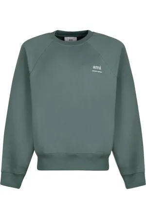 Ami Sweatshirts & Hoodies, Herr, L, Bomull, Ler Logo Broderi Sweatshirt