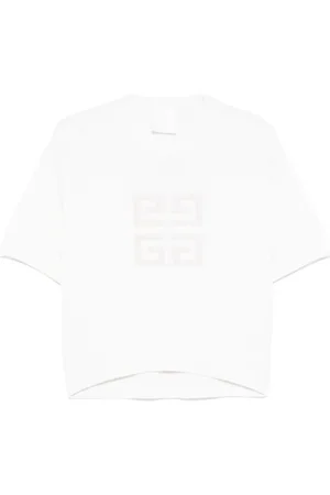 Givenchy Stickade tröjor & koftor, Dam, S, Vit Crew Neck Sweater