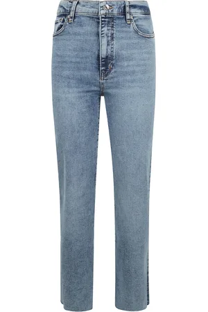 Frame Jeans, Dam, W30, Sleek Raka jeans med Rå Kant