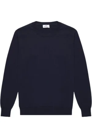 Aquascutum Stickade tröjor & koftor, Herr, L, Bomull, Bomull Stickad Lappad Tröja