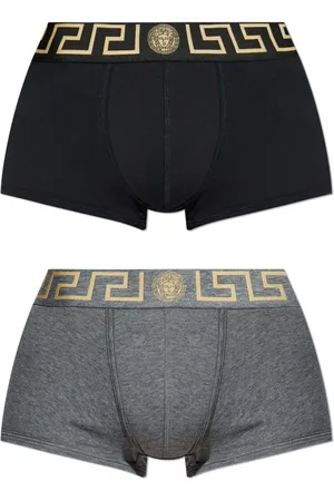 VERSACE Underkläder, Herr, 3Xl, Bomull, Bomullsstretchunderkläder med Logomidjeband