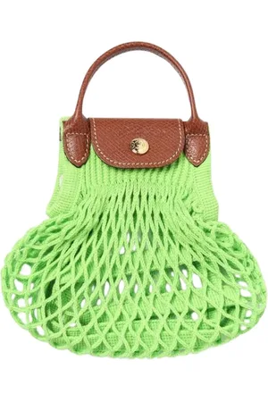 Longchamp Väska, Dam, ONE Size, Bomull, Nätbomull Handväska i Äppelgrön