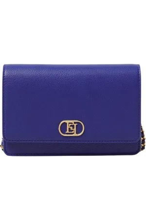 Elisabetta Franchi Väska, Dam, ONE Size, Läder, Blå Mini Axelväska