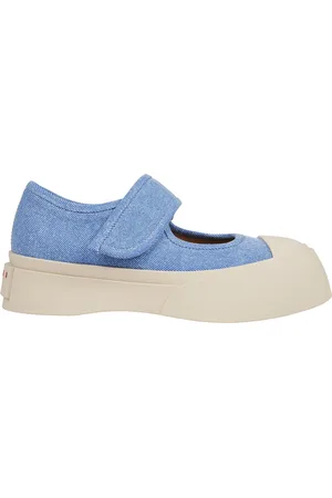 Marni Skor, Dam, 37 EU, Bomull, Blå Mary Janes Sneakers
