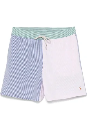 Ralph Lauren Badkläder, Herr, L, Preppy Seersucker Traveler Mid Trunk