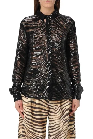 Roberto Cavalli Blusar & Skjortor , Dam, XS, Zebra Print Spetsblus