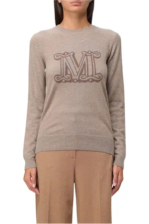 Max Mara Stickade tröjor & koftor, Dam, XS, Lyxig Jacquard Cashmere Sweater