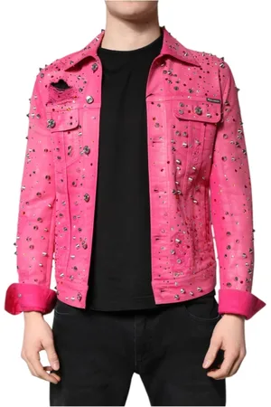 Dolce & Gabbana Jacka, Herr, S, Kristallprydd Jeansjacka med Logga