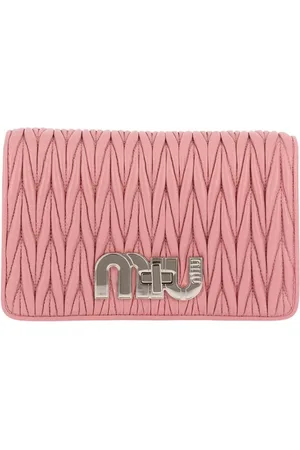 Miu Miu Väska, Dam, ONE Size, Läder, Rosa Läder Plånbok Clutch
