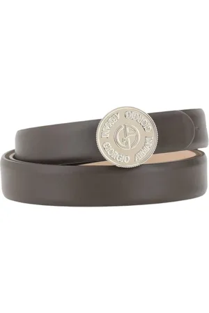 Giorgio Armani Accessoarer, Dam, 85 CM, Elegant Bälte med Cirkulärt Logotyp