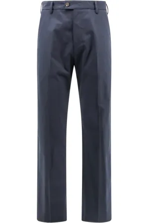 Alexander McQueen Byxor, Herr, M, Bomull, Blå Byxor med Dragkedja