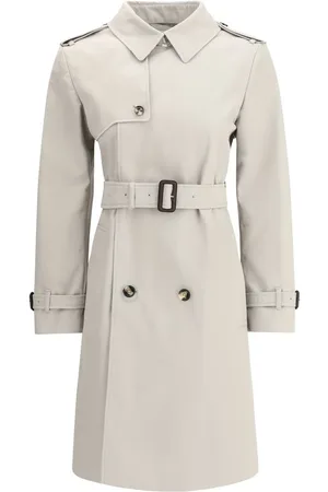 Burberry Kappa, Dam, XS, Bomull, Dubbelknäppt Bomull Trench Jacket