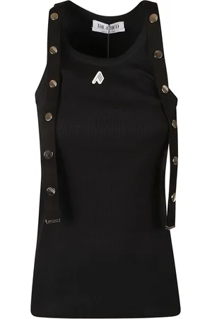 The Attico Topp, Dam, M, Bomull, Svart Tanktop Stickat