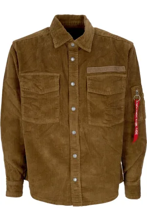 Alpha Industries Jacka, Herr, M, Bomull, Cord Overshirt Sand Långärmad Skjorta