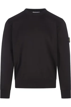 Stone Island Stickade tröjor & koftor, Herr, M, Bomull, Svart Bomullströja för Män