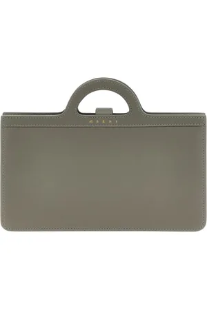 Marni Väska, Dam, ONE Size, Läder, Grå Läderhandväska