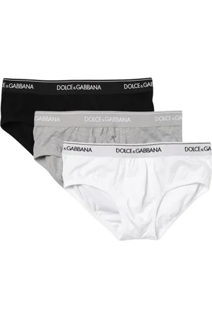 Dolce & Gabbana Underkläder, Herr, M, Bomull, Lyxiga Svarta Herr Briefs Pack