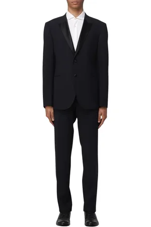 Emporio Armani Kostym, Herr, L, Polyester, Svart Tvådelat Kostym
