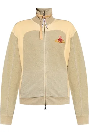 Vivienne Westwood Sweatshirts & Hoodies, unisex, S, Färgblocktröja med Hög Krage