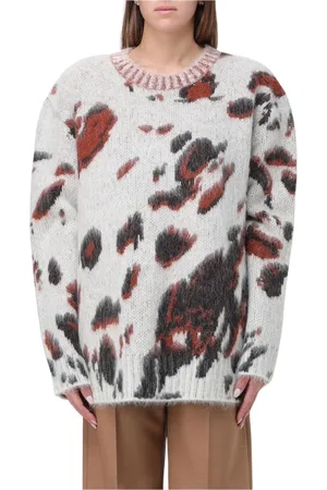 Stella McCartney Stickade tröjor & koftor, Dam, S, Färgglad Abstrakt Stickad Tröja