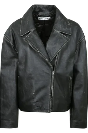 Acne Studios Jacka, Dam, S, Skinnjacka med Asymmetrisk Dragkedja