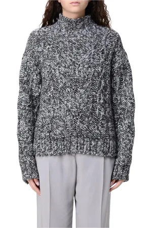 Alberta Ferretti Stickade tröjor & koftor, Dam, S, Färgglad Kabelstickad Tröja