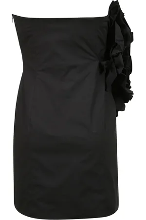 ROTATE Klänning, Dam, M, Bomull, Off-shoulder Mini Klänning med Blomdetalj