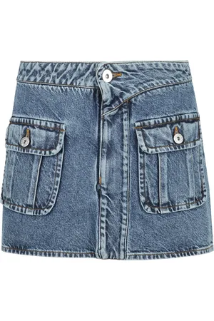 J.W.Anderson Kjol, Dam, S, Denim, Denim trapeze minikjol med framfickor
