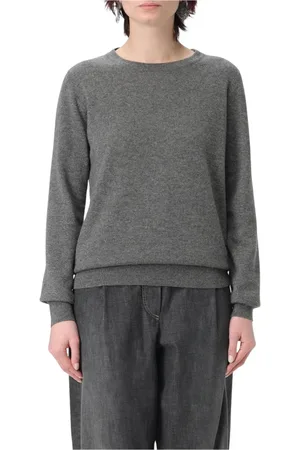 Brunello Cucinelli Stickade tröjor & koftor, Dam, M, Lyxig Cashmere Pullover Sweater