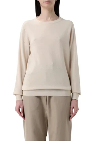 Brunello Cucinelli Stickade tröjor & koftor, Dam, XL, Lyxig Cashmere Pullover Sweater