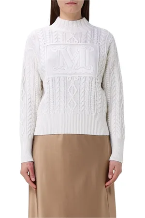 Max Mara Stickade tröjor & koftor, Dam, S, Elegant Cable Knit Tröja