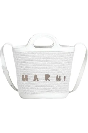 Marni Väska, Dam, ONE Size, Bomull, Vit Tropicalia Mini Bucket Väska
