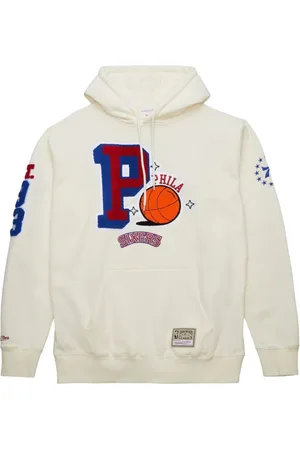 Mitchell & Ness Sweatshirts & Hoodies, Herr, 2Xl, Bomull, Philadelphia 76ers NBA Hoodie Kräm