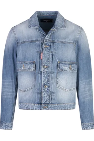 Dsquared2 Jacka, Herr, L, Denim, Blå Denim Heritage Boxy Jean Jacka