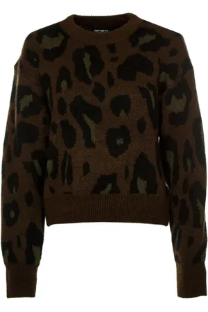 Carhartt Stickade tröjor & koftor, Dam, XS, Nylon, Stickad tröja med djurmönster
