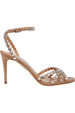 Aquazzura Skor, Dam, 39 EU, Kristallprydda Stilett Sandaler