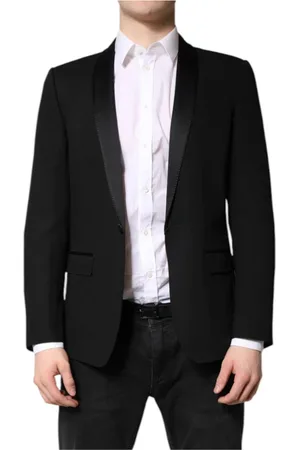 Dolce & Gabbana Kostym, Herr, S, Nylon, Lyxig Slim Fit Blazer i Silkeblandning