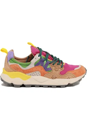 Flower Mountain Skor, Dam, 37 EU, Läder, Modernt Multifärgade Sneakers med Gummisula