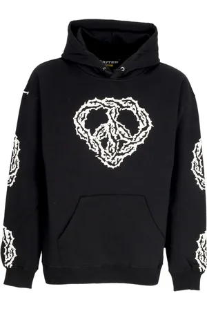 IUTER Sweatshirts & Hoodies, Herr, S, Bomull, Svart huvtröja med framficka
