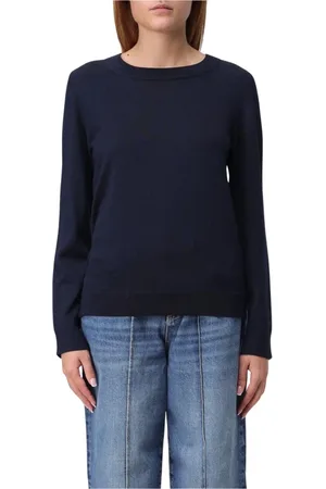 HUGO BOSS Stickade tröjor & koftor, Dam, M, Elegant Crew Neck Sweater Woman Violet